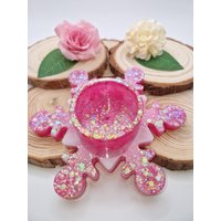 Teelichthalter Aus Epoxidharz- Led - Muttertag -Weihnachten -Geburtstag Geschenk Frau Mann -Tochter Sohn Schneeflocke Winter 010 von LugumasHandmadeShop