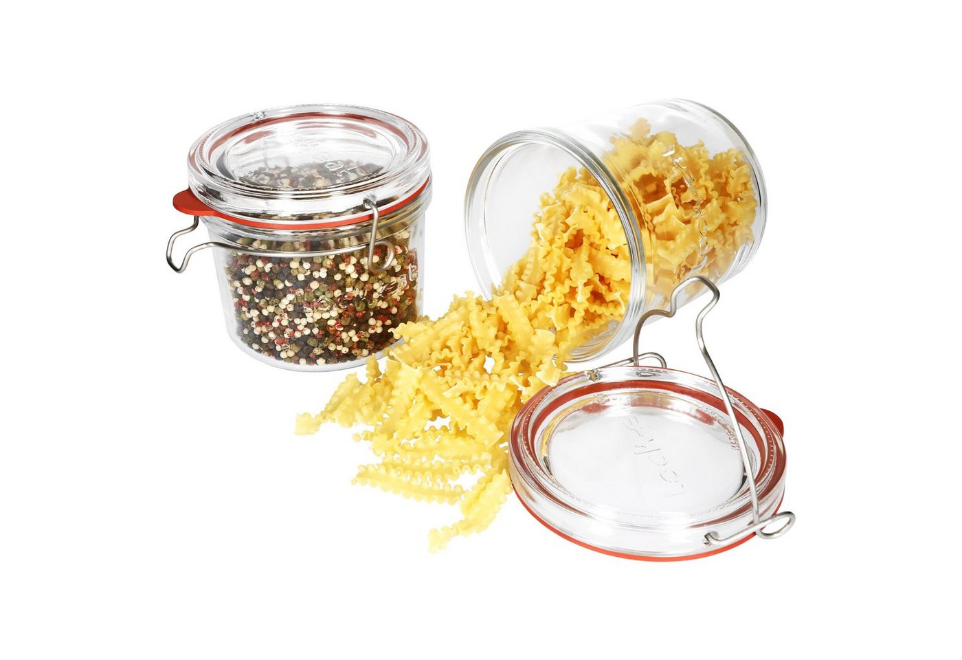 Luigi Bormioli Vorratsglas 2er Set Lock-Eat Einmachgläser mit Deckel - 0,5L + 0,75L, Glas Luigi Bormioli Vorratsglas 2er Set Lock-Eat Einmachgläser mit Deckel - 0,5L + 0,75L, Glas von Luigi Bormioli