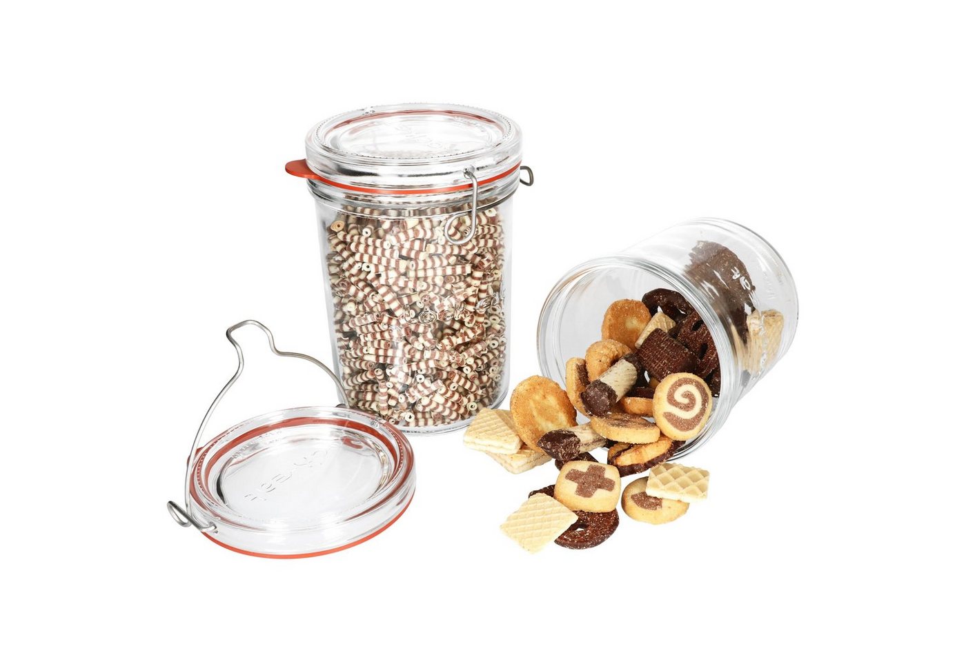 Luigi Bormioli Vorratsglas 2er Set Lock-Eat Einmachgläser mit Deckel - 0,75L + 1,0L, Glas Luigi Bormioli Vorratsglas 2er Set Lock-Eat Einmachgläser mit Deckel - 0,75L + 1,0L, Glas von Luigi Bormioli