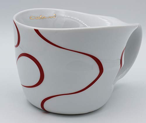 Designer Jumbotasse Loop Rot/Red große Tasse Humpen Kaffeetasse Suppentasse ab OVO Color 450ml von Luigi Colani