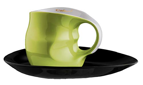 Luigi Colani "ab OVO Color Kaffeetasse & Untertasse Kaffeebecher Cappuccinotasse Cappuccino Tassen 210 ml (Grün/Green) von Luigi Colani