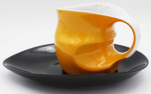 Luigi Colani "ab OVO Color außergewöhnliche Design Kaffeetasse Becher Tasse Cappuccinotasse Kaffeebecher & Untertasse (Orange) von Luigi Colani