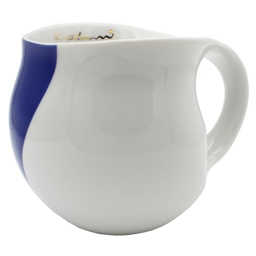 Luigi Colani dekorierte Kaffeetasse Becher Tasse Cappuccinotasse Kaffeebecher „Gold&Color“ Arrow blau/blue 280 ml von Luigi Colani