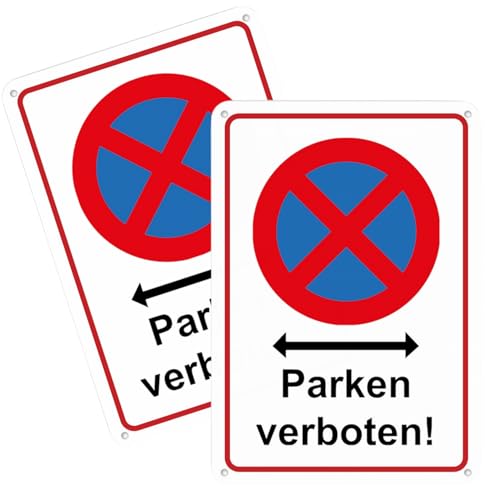 2st Parken Verboten Aluminium Reflektierend,25x35cm Parken Verboten Schild Metall aus stabiler Aluminium Parkverbots-Warnschild mit UV-Schutz Wasserfest, Rostfrei, mit Bohrlöcher 2st Parken Verboten Aluminium Reflektierend,25x35cm Parken Verboten Schild Metall aus stabiler Aluminium Parkverbots-Warnschild mit UV-Schutz Wasserfest, Rostfrei, mit Bohrlöcher von Luimode
