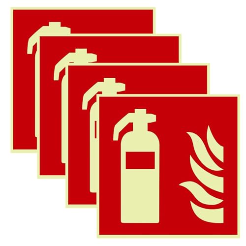 Luimode 4st Schild Feuerlöscher langnachleuchtend | PVC selbstklebend 150x150mm nachleuchtend Hinweis Piktogramm Symbol Feuerlöscherkasten für Haus, Büro, Baustelle und Auto Luimode 4st Schild Feuerlöscher langnachleuchtend | PVC selbstklebend 150x150mm nachleuchtend Hinweis Piktogramm Symbol Feuerlöscherkasten für Haus, Büro, Baustelle und Auto von Luimode