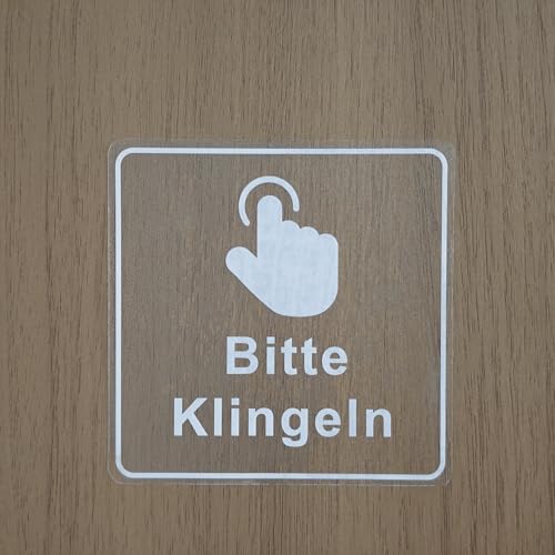 Luimode 2st Bitte klingeln Schild Sticker Selbstklebendes Klingel Schilder Tür Hinweis Eingang Türen Wetterfest Hinweis Klingel von Luimode