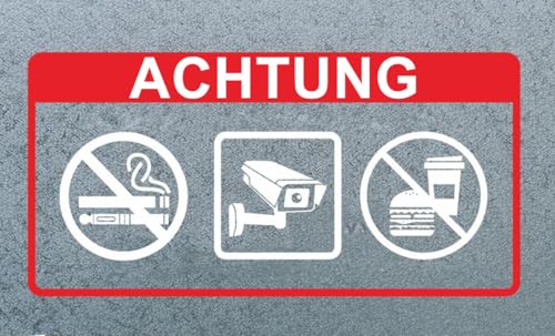 Luimode Hinweisschild Selbstklebend (3st Auto Rauchen Verboten Schild Stickers) von Luimode