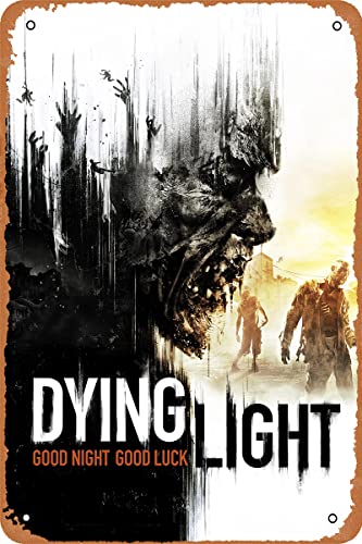 Lujiralun Dying Light Tin Sign Horror Video Game Poster Vintage Metal Signs for Home Game Room Bar Wall Decor Gifts 8X12 Inch von Lujiralun