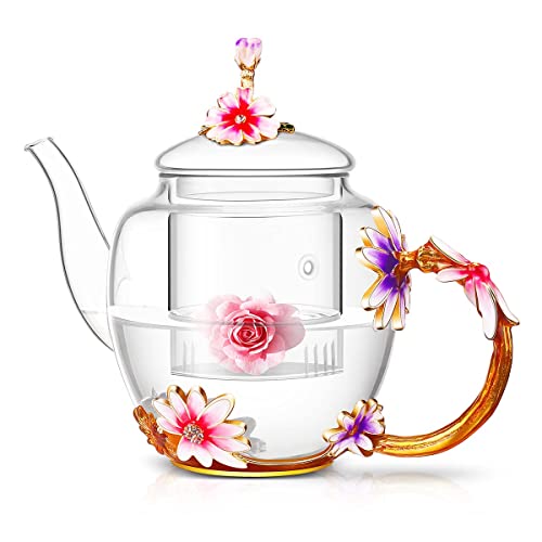 Luka Tech Teebecher aus emailliertem Glas, mit herausnehmbarem losem Teeblatt-Ei, Teezubereiter, Geschenk für Frauen, Muttertag, Weihnachten, Geburtstag, Valentinstag, 100 ml Luka Tech Teebecher aus emailliertem Glas, mit herausnehmbarem losem Teeblatt-Ei, Teezubereiter, Geschenk für Frauen, Muttertag, Weihnachten, Geburtstag, Valentinstag, 100 ml von Luka Tech