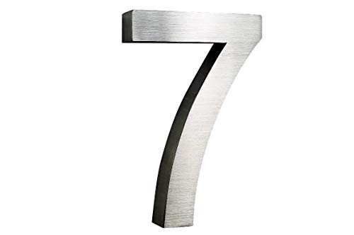 7 Hausnummer 3D Edelstahl V2A Arial XXL Höhe 25 cm 250 mm rostfrei witterungsbeständig 0 1 2 3 4 5 6 7 8 9 a b c d erhältlich (7) von Lukadria
