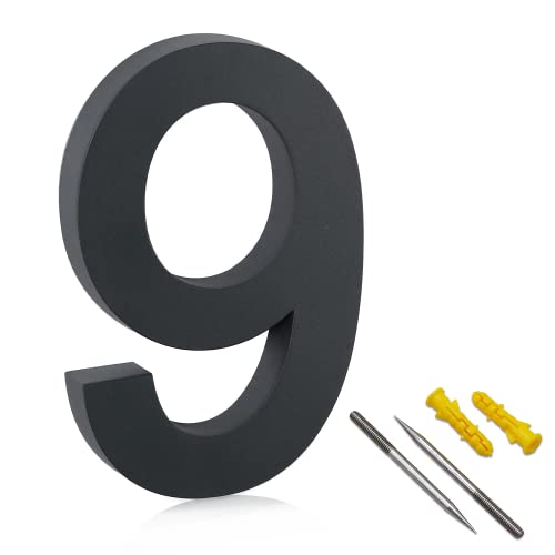 Lukadria 3D Hausnummer 9 - rostfreie Zahl für die Hauswand XXL - witterungsbeständige Haus-Nummer aus Edelstahl V2A - 25 cm hoch - Anthrazit-Grau Lukadria 3D Hausnummer 9 - rostfreie Zahl für die Hauswand XXL - witterungsbeständige Haus-Nummer aus Edelstahl V2A - 25 cm hoch - Anthrazit-Grau von Lukadria