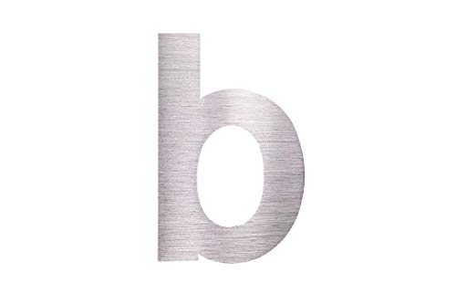 b Buchstabe Hausnummer Edelstahl V2A Arial 2D rostfrei witterungsbeständig 15cm Hoch 0 1 2 3 4 5 6 7 8 9 a b c d erhältlich (b) von Lukadria