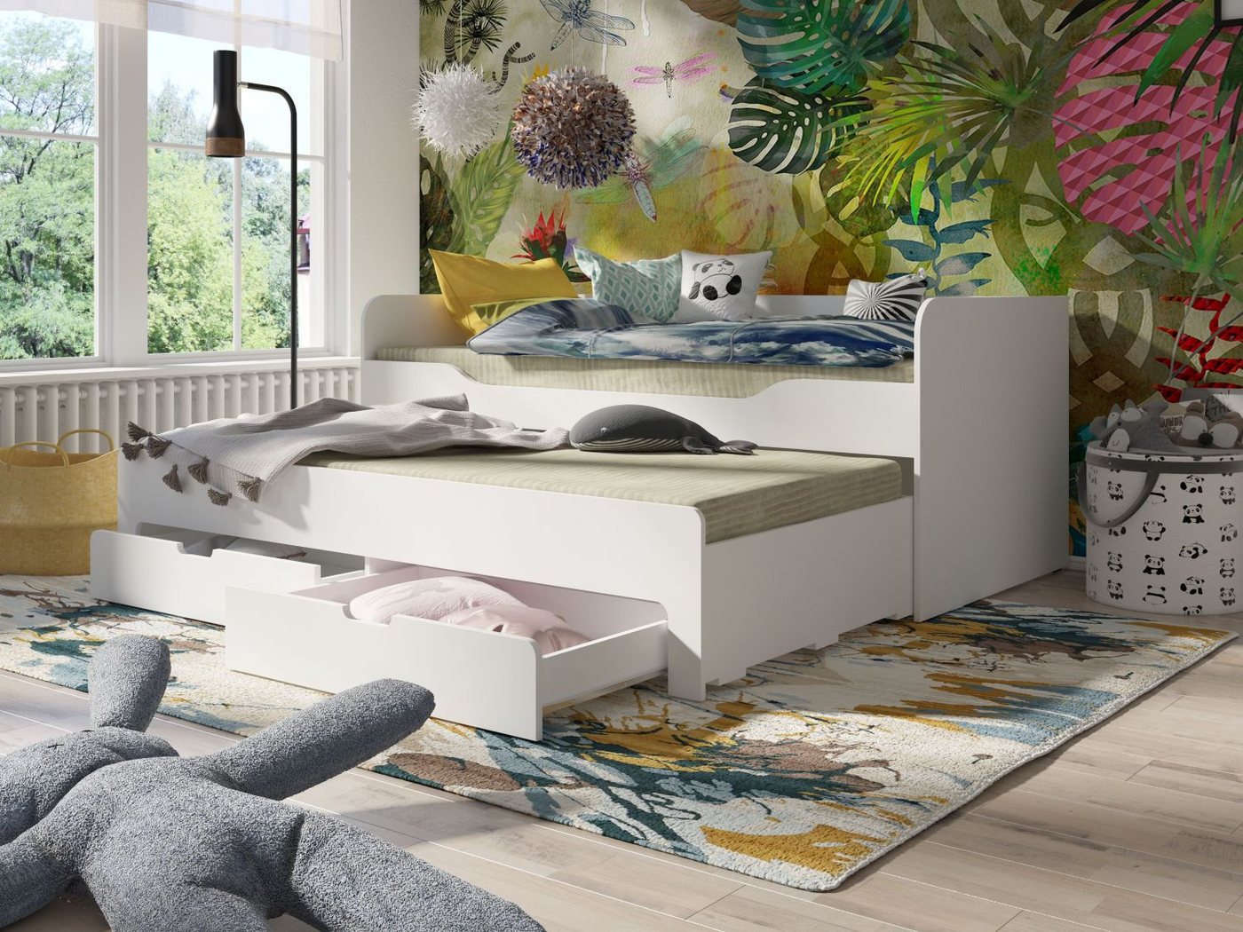Lukas Möbel Kinderbett Jugendbett Rico mit Gästebett und Schubladen Kinderbett weiß, mit Gästebett und Schubladen Lukas Möbel Kinderbett Jugendbett Rico mit Gästebett und Schubladen Kinderbett weiß, mit Gästebett und Schubladen von Lukas Möbel