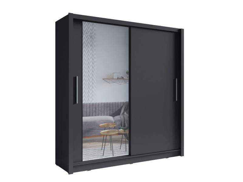Lukas Möbel Kleiderschrank Kleiderschrank mit Spiegel Schrank Baku mit Farbauwahl mit Spiegel, in drei Größen, in drei Farben von Lukas Möbel