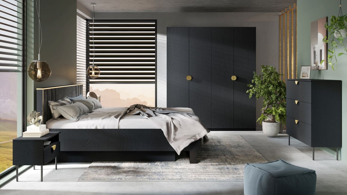 Lukas Möbel Komplettschlafzimmer Designer Schlafzimmer Komplett Moon in Schwarz-Gold Lukas Möbel Komplettschlafzimmer Designer Schlafzimmer Komplett Moon in Schwarz-Gold von Lukas Möbel