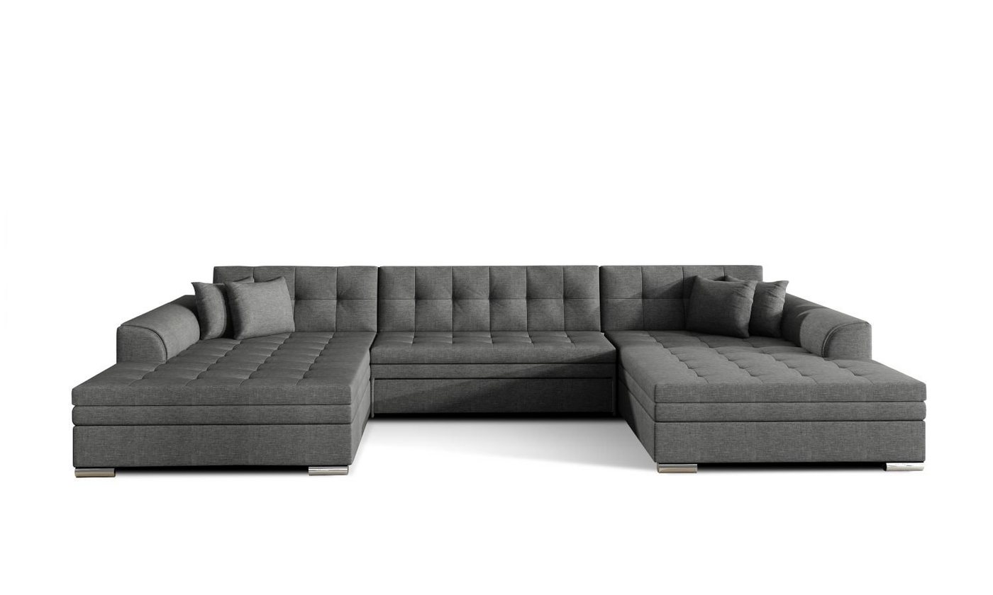 Lukas Möbel Wohnlandschaft Wohnlandschaft Vera mit Schlaffunktion XXL-Sofa in U-Form, mit Bettfunktion von Lukas Möbel