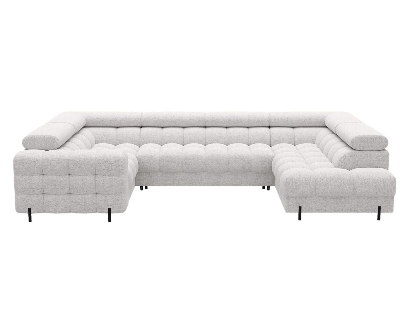 Lukas Möbel Wohnlandschaft XXL-Sofa in U-Form Felix Wohnlandschaft mit Schlaffunktion Bettkasten, mit verstellbaren Kopfstützen, Bettkasten und Schlaffunktion von Lukas Möbel
