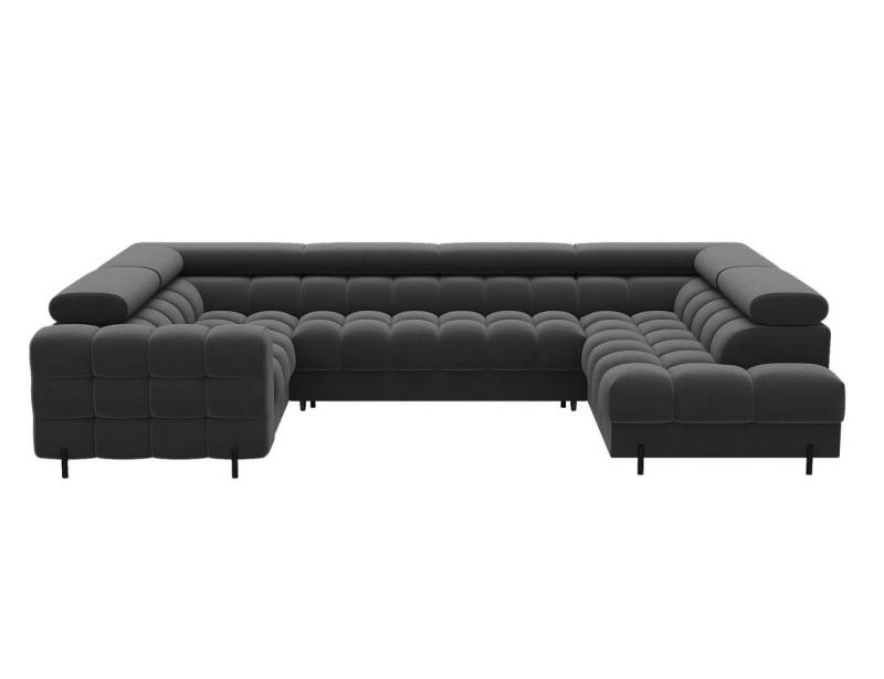 Lukas Möbel Wohnlandschaft XXL-Sofa in U-Form Felix Wohnlandschaft mit Schlaffunktion Bettkasten, mit verstellbaren Kopfstützen, Bettkasten und Schlaffunktion von Lukas Möbel