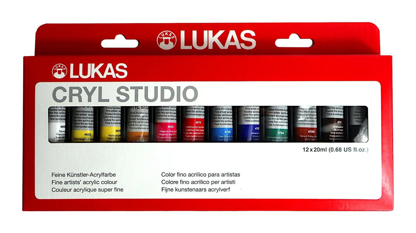 Lukas-Nerchau GmbH Acrylfarbe LUKASKünstler-Acrylfarbe Set 12x20ml von Lukas-Nerchau GmbH