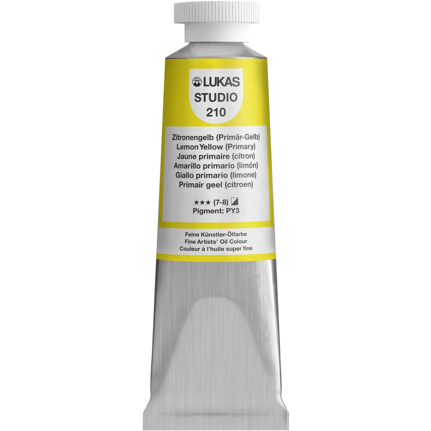 Lukas Studio Ölfarbe 37 ml Premium-Qualität Zitronengelb (Primär-Gelb) von Lukas