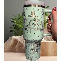 Just One More Chapter Bookish Tumbler 40Oz | Engraved Book Merch Stanley The Reader Related Cup Gift For von LukasVonLukas