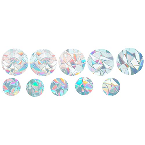 Lukery 3D Fensterfolie Regenbogen, Blickdicht Sichtschutzfolie Fenster Bunt, Sichtschutz Glasfolie Statisch Haftend UV-Schutz ohne Kleber Dekofolie für Büro Wohnzimmer (Rund) von Lukery