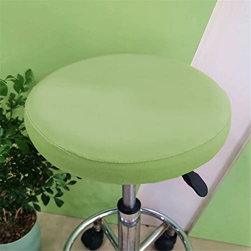 Lukery Einfarbig Rund Stretch Stuhlbezug Stuhlhusse Bezüge Protector Hussen Waschbarer Runder Drehbarer Hocker Schonbezug Sitzbezug für 30-34cm Bürostuhl Hotelstuhl Barhocker Hocker (Grün,4pcs) von Lukery
