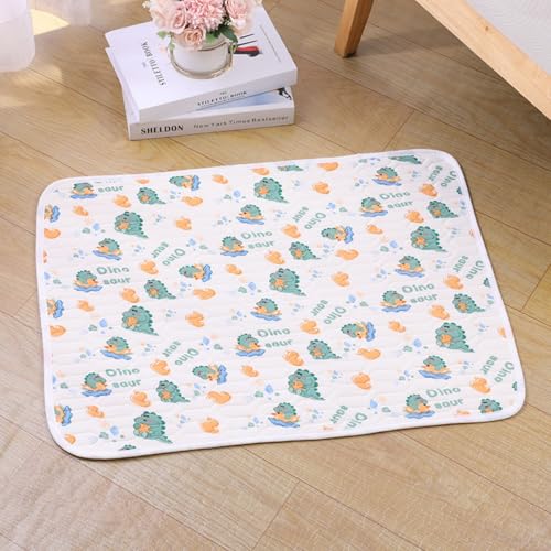 Lukery Kühlmatte für Hunde Katze, Kühlbett für Sommer Natürliche Kühlung Hundekühlmatte Waschbar Kühlendes Hundebett Eisseide für Zuhause Unterwegs oder im Auto (M-60x45cm,Dinosaurier) von Lukery