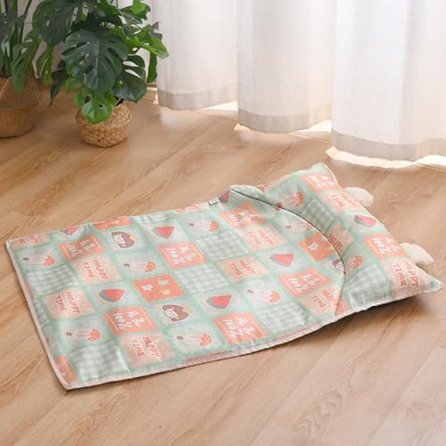 Lukery Kühlmatte für Hunde Katze, Kühlbett für Sommer Natürliche Kühlung Hundekühlmatte Waschbar Kühlendes Hundebett Eisseide für Zuhause Unterwegs oder im Auto (S(45 * 35cm),Süßes Mädchen) von Lukery