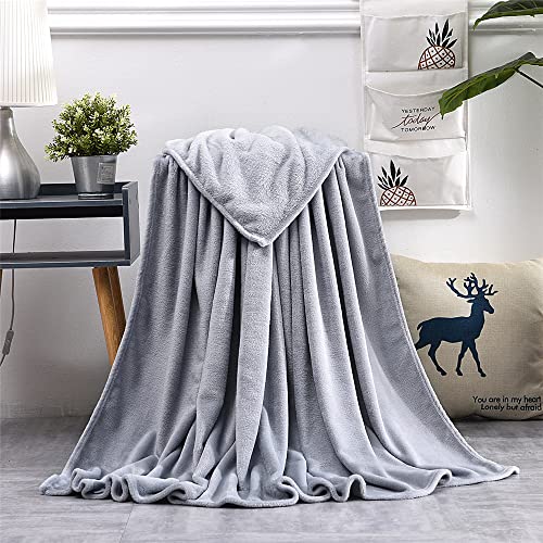 Lukery Kuscheldecke Flauschig, Dicke Warm Couchdecke Extra Weich Wohndecke als Sofadecke, Tagesdecke oder Couchdecke (100x150cm,Silbergrau) von Lukery