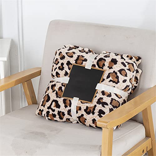 Lukery Kuscheldecke Flauschig, Dicke Warm Couchdecke Extra Weich Wohndecke als Sofadecke, Tagesdecke oder Couchdecke (70x100,Leopardenmuster) von Lukery