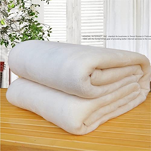 Lukery Kuscheldecke Flauschig, Dicke Warm Einfach Couchdecke Extra Weich Flanell Wohndecke als Sofadecke, Tagesdecke oder Couchdecke (100x120cm,Weiß) von Lukery