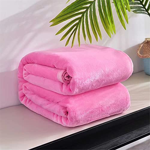 Lukery Kuscheldecke Flauschig, Dicke Warm Einfach Couchdecke Extra Weich Flanell Wohndecke als Sofadecke, Tagesdecke oder Couchdecke (180x200cm,rosa) von Lukery