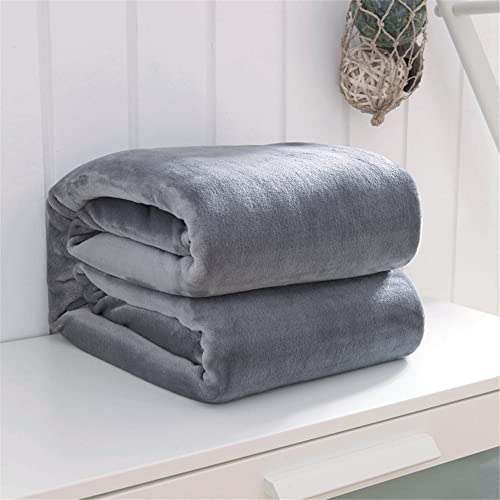 Lukery Kuscheldecke Flauschig, Dicke Warm Einfach Couchdecke Extra Weich Flanell Wohndecke als Sofadecke, Tagesdecke oder Couchdecke (70x100cm,dunkelgrau) von Lukery