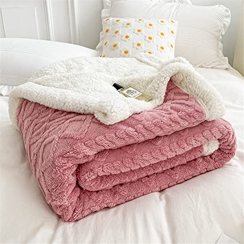 Lukery Kuscheldecke Flauschig, Dicke Warm Vlies Couchdecke Extra Weich Wohndecke als Sofadecke, Tagesdecke oder Couchdecke (150x200cm,Rosa) von Lukery