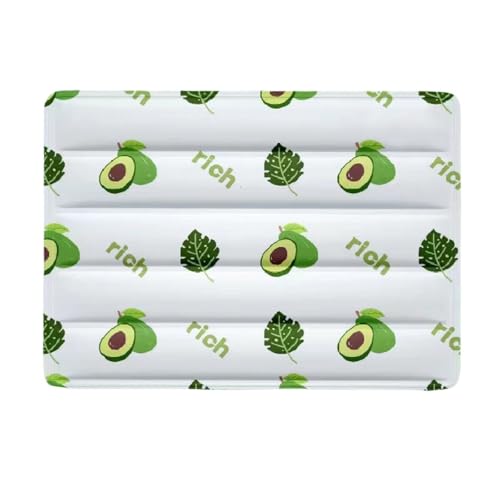 Lukery Pet Cooling Mats Cartoon, Reusable Self Cooling Pad for Dogs Cats in Hot Summer, Easy-Fold Pet Cool Mat for Crates, Kennels and Beds,Portable and Washable (Avocado,60x90cm) von Lukery