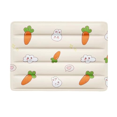 Lukery Pet Cooling Mats Cartoon, Reusable Self Cooling Pad for Dogs Cats in Hot Summer, Easy-Fold Pet Cool Mat for Crates, Kennels and Beds,Portable and Washable (Karotte,30x40cm) von Lukery