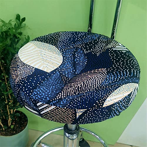 Lukery Rund Stretch Stuhlbezug Stuhlhusse Bezüge Protector Hussen Waschbarer Runder Drehbarer Hocker Schonbezug Sitzbezug für 30-34cm Barhocker Stuhl Hotelstuhl Bürostuhl (1pc,E) von Lukery