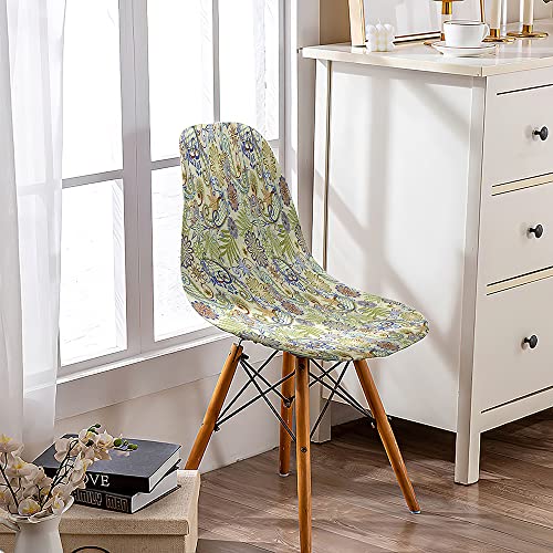 Lukery Schalenstuhl Stuhlhussen 1/2/4/6/8 er Set, Stretch Jacquard Stuhlabdeckung Universal Esszimmerstühle Bezug Waschbar Scandinavian Stuhlhussen Küchenstuhl Husse (2pc,Kopftuch8) von Lukery