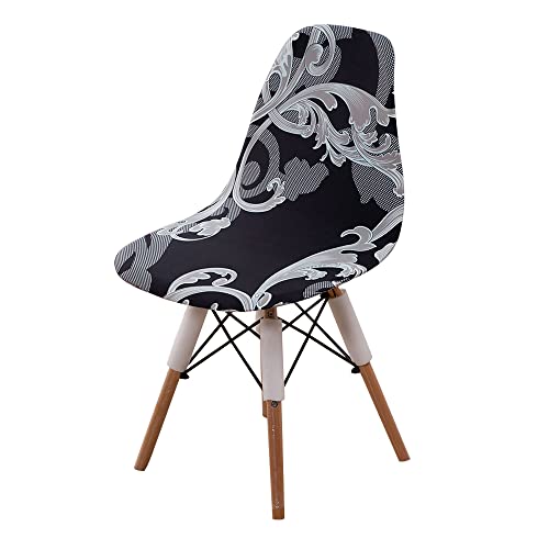 Lukery Schalenstuhl Stuhlhussen 1/2/4/6/8 er Set, Stretch Jacquard Stuhlabdeckung Universal Esszimmerstühle Bezug Waschbar Scandinavian Stuhlhussen Küchenstuhl Husse (Luxuriös,6pc) von Lukery