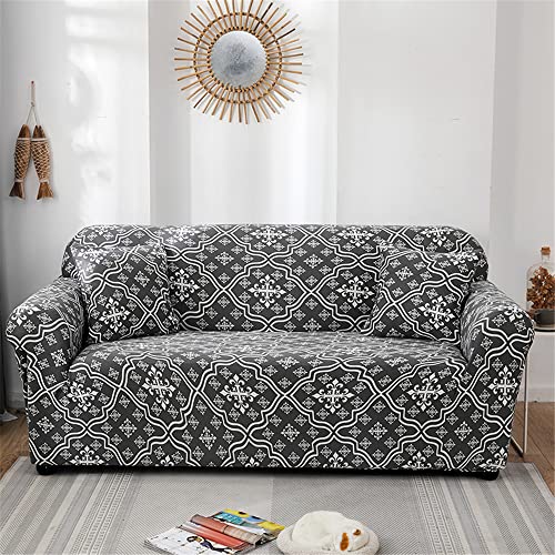 Lukery Sofabezug für 1/2/3/4 Sitzer, Eck Stretch-Sofabezug Anti-Rutsch Waschbar Möbelschutz Dehnbar Elastischer Couchbezug für Wohnzimmer/Sofas/Kinder/Haustiere (Barocke Kunst,3 Sitzer) von Lukery
