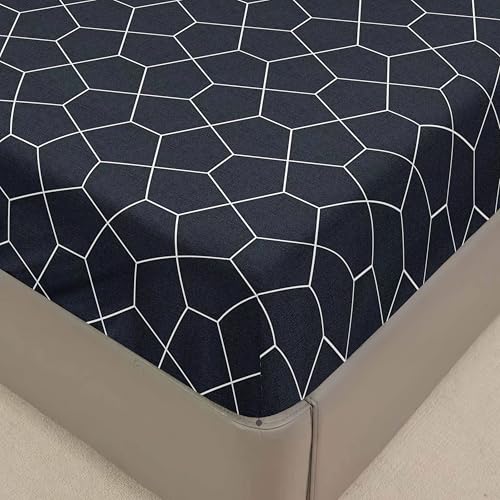Lukery Spannbettlaken Modernes Design Verdickter Bettlaken 30cm Extra Tiefe Tasche Elastisch Spannbetttuch Weich und Atmungsaktiv für Boxspringbett Dicke Matratzen (Abstrakt,100x200cm) von Lukery