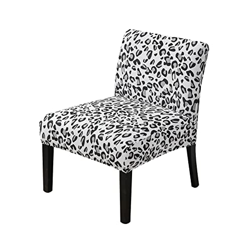 Lukery Stuhlbezug ohne Armlehne, Stuhl Überzug Elastisch Stuhlhussen Universal Stretch Stuhlbezüge rutschfest Möbelschutz Waschbare für Wohnzimmer Schlafzimmer Hotel (2 Stück,Leopard Muster) von Lukery