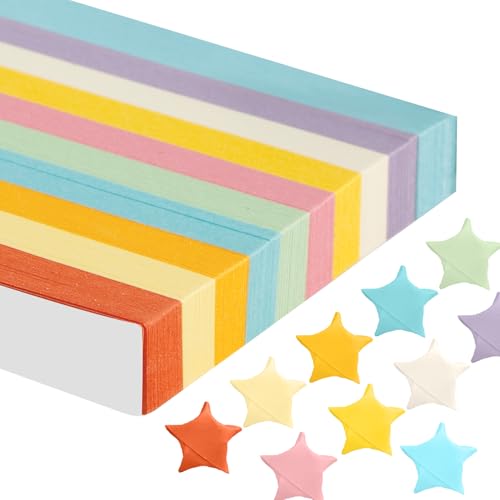 Origami Papier Set - Bascetta Stern Papierstreifen Paket für Sterne - 10 Helle Farben, 1350 Stück Origami Papier Set - Bascetta Stern Papierstreifen Paket für Sterne - 10 Helle Farben, 1350 Stück von Luktastic