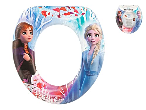 LULABI DISNEY FROZEN 2 - Kinder-Toilettensitz, Disney Ersatz-Töpfchensitz, ergonomischer Kindersitz mit Rückenlehne, rutschfest, anatomisch, leicht zu reinigen, 28 x 30 cm - Bunt von Lulabi
