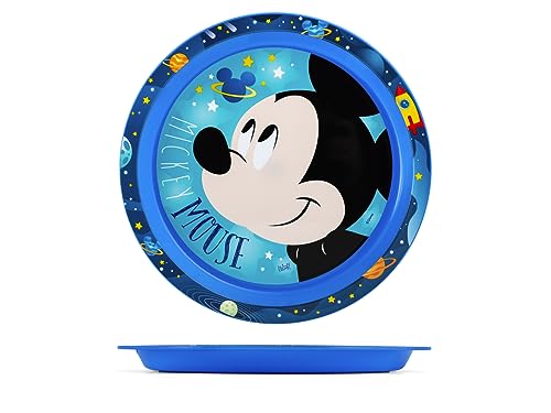 Lulabi Mickey Cosmo Piatto Piano in Polipropilene, 20,5cm, Blu von Lulabi