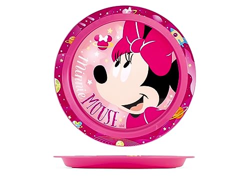 Lulabi Minnie Cosmo Piatto Piano in Polipropilene, 20,5cm, Rosa von Lulabi