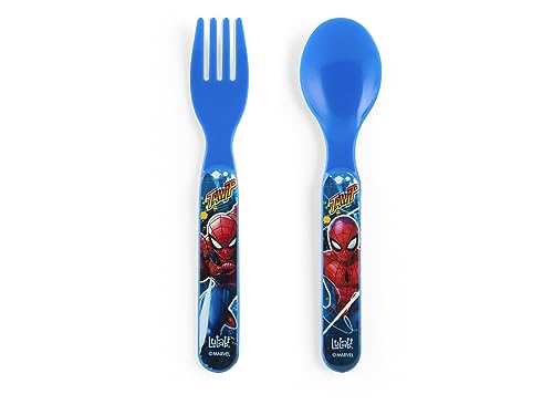 Lulabi Spiderman Set Cucchiaio e Forchetta, Polipropilene, Blu von Lulabi