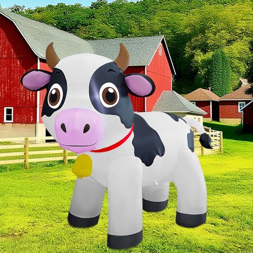 Lulu Home Aufblasbare Kuh für den Außenbereich, integrierte LED-Lichter, für drinnen und draußen, aufblasbar, für den Urlaub, Frühlingsdekorationen für Garten, Bauernhof, Motto-Party, Hof, Rasen Lulu Home Aufblasbare Kuh für den Außenbereich, integrierte LED-Lichter, für drinnen und draußen, aufblasbar, für den Urlaub, Frühlingsdekorationen für Garten, Bauernhof, Motto-Party, Hof, Rasen von Lulu Home