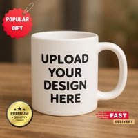 Custom Photo Coffee Mug Gift For Him/Her, Add Your Logo With Personalized Image & Text, Name Mug, Gift Mug Custom Photo Coffee Mug Gift For Him/Her, Add Your Logo With Personalized Image & Text, Name Mug, Gift Mug von LuluDesignLab